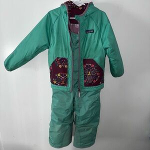 Girls Patagonia 4T Snow Bib and Jacket GUC
